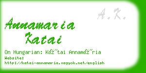 annamaria katai business card